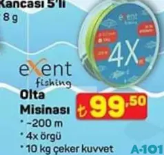 EXENT FİSHİNG OLTA MİSİNASI 200 M fiyat ve kampanya bilgisi